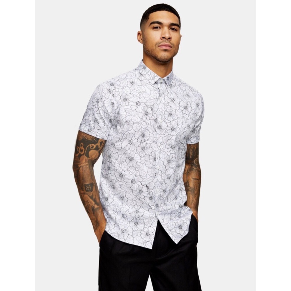 Topman Slim Fit Collared Button Down - Picture 7 of 7